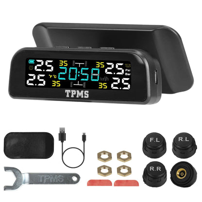 Skorter | Wireless solar-powered tire pressure monitoring system Tire pressure with sensors Temperature alarm