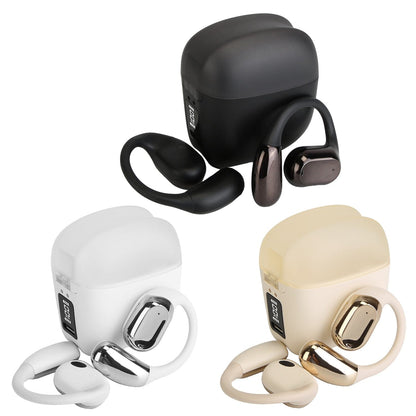 Skorter | Wireless V5.4 Open Ear Earbuds with Earlook LED Display Charging Case