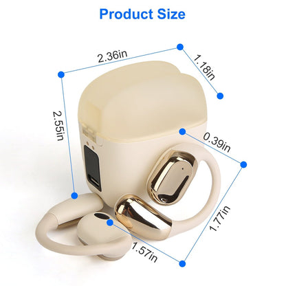 Skorter | Wireless V5.4 Open Ear Earbuds with Earlook LED Display Charging Case