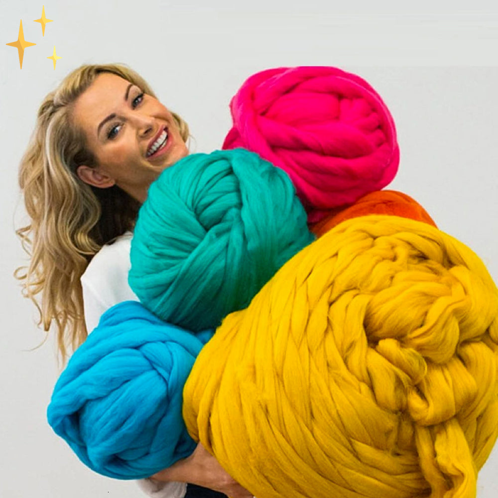 Skorter | DIY Chunky XL 1000 grams wool yarn for knitting a wonderfully soft blanket