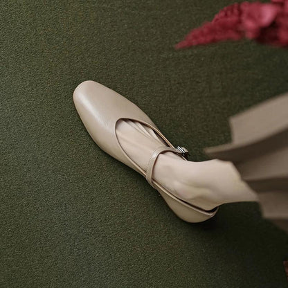 Skorter | Casual shoes: Distinctive comfortable ballerinas - Leather retro style - TSS158
