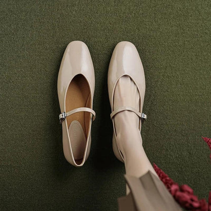 Skorter | Casual shoes: Distinctive comfortable ballerinas - Leather retro style - TSS158