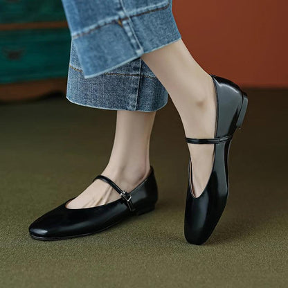 Skorter | Casual shoes: Distinctive comfortable ballerinas - Leather retro style - TSS158