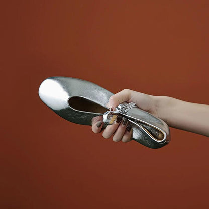 Skorter | Casual shoes: Distinctive comfortable ballerinas - Leather retro style - TSS158