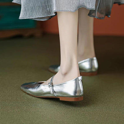 Skorter | Casual shoes: Distinctive comfortable ballerinas - Leather retro style - TSS158