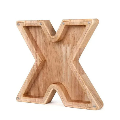 Skorter | Wooden Alphabet Letters 'Initial' Piggy Bank