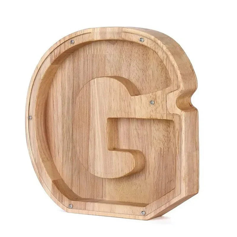 Skorter | Wooden Alphabet Letters 'Initial' Piggy Bank
