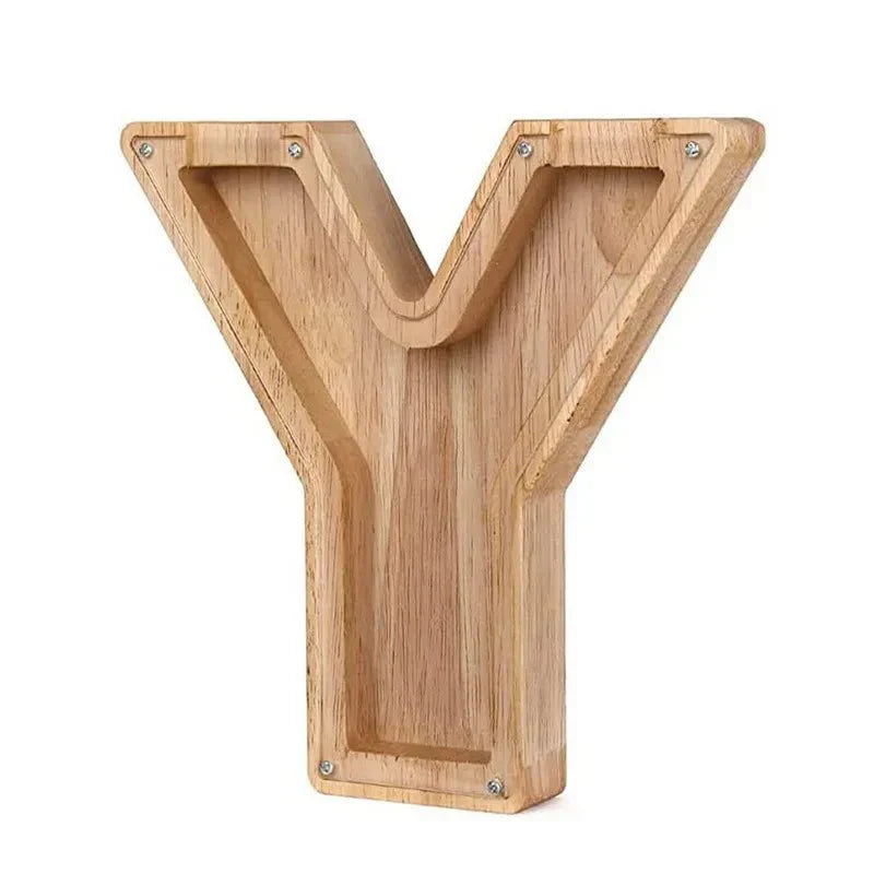 Skorter | Wooden Alphabet Letters 'Initial' Piggy Bank