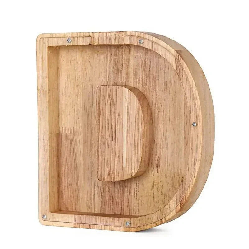Skorter | Wooden Alphabet Letters 'Initial' Piggy Bank