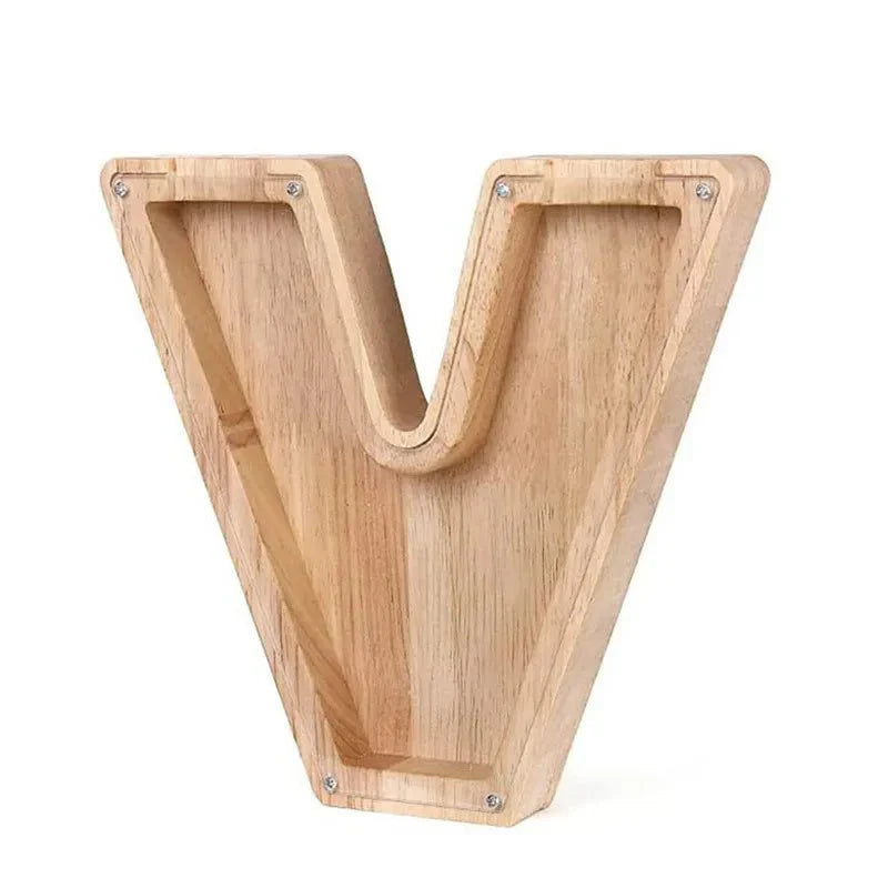 Skorter | Wooden Alphabet Letters 'Initial' Piggy Bank