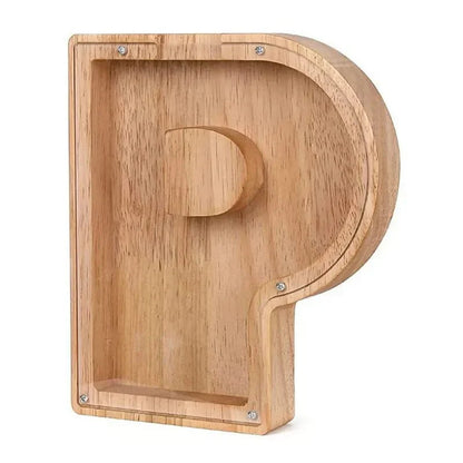 Skorter | Wooden Alphabet Letters 'Initial' Piggy Bank