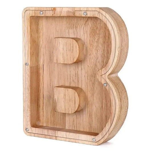 Skorter | Wooden Alphabet Letters 'Initial' Piggy Bank