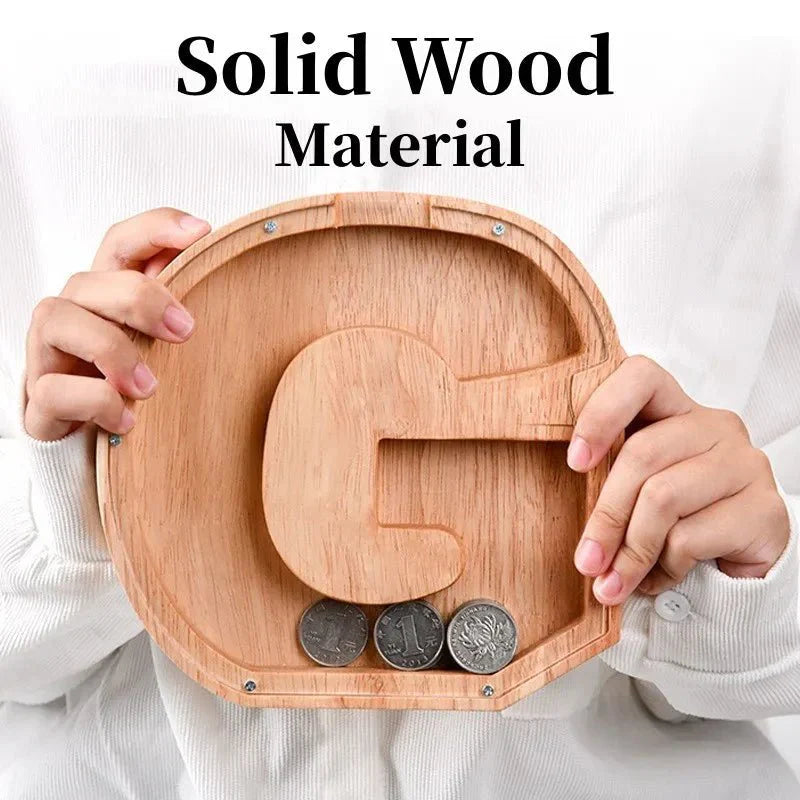 Skorter | Wooden Alphabet Letters 'Initial' Piggy Bank