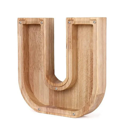 Skorter | Wooden Alphabet Letters 'Initial' Piggy Bank