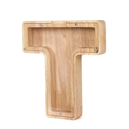 Skorter | Wooden Alphabet Letters 'Initial' Piggy Bank