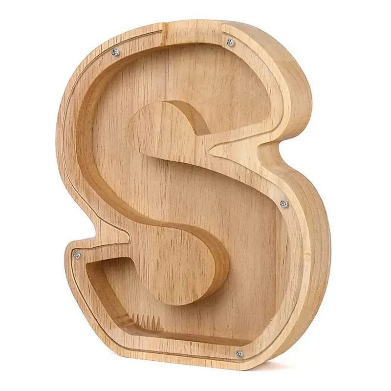 Skorter | Wooden Alphabet Letters 'Initial' Piggy Bank