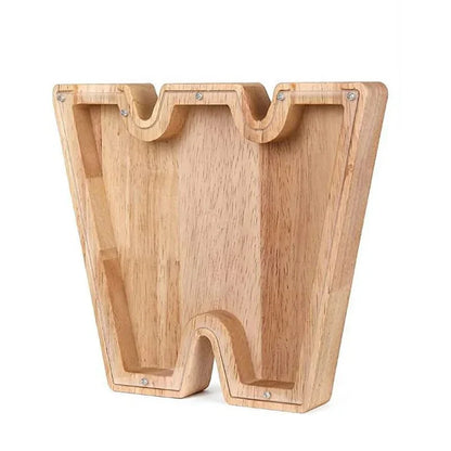 Skorter | Wooden Alphabet Letters 'Initial' Piggy Bank