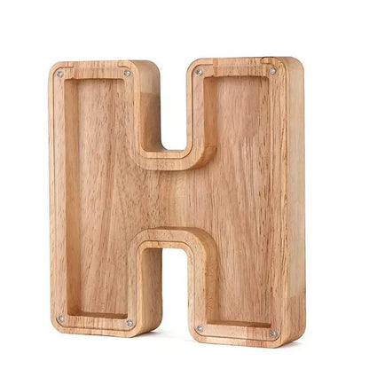 Skorter | Wooden Alphabet Letters 'Initial' Piggy Bank