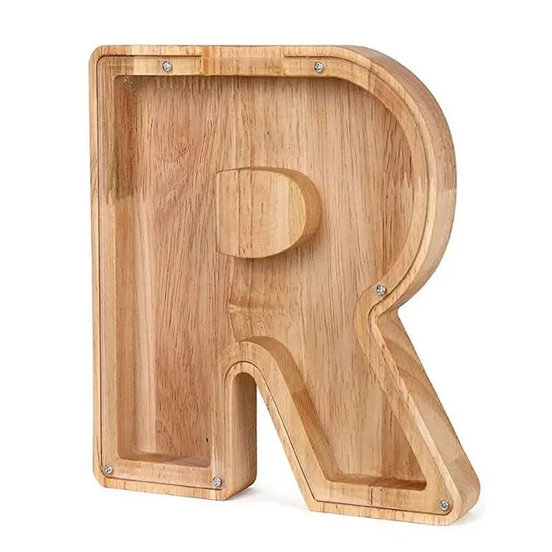 Skorter | Wooden Alphabet Letters 'Initial' Piggy Bank