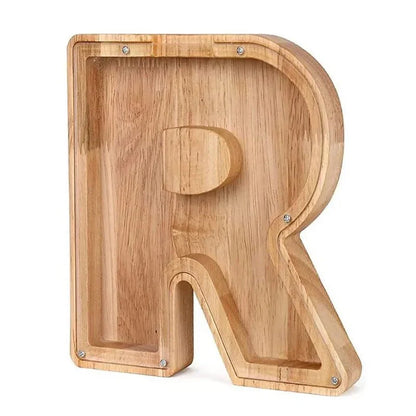 Skorter | Wooden Alphabet Letters 'Initial' Piggy Bank