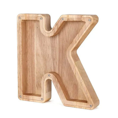 Skorter | Wooden Alphabet Letters 'Initial' Piggy Bank