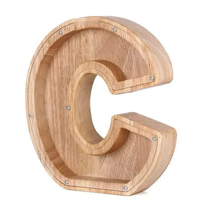 Skorter | Wooden Alphabet Letters 'Initial' Piggy Bank