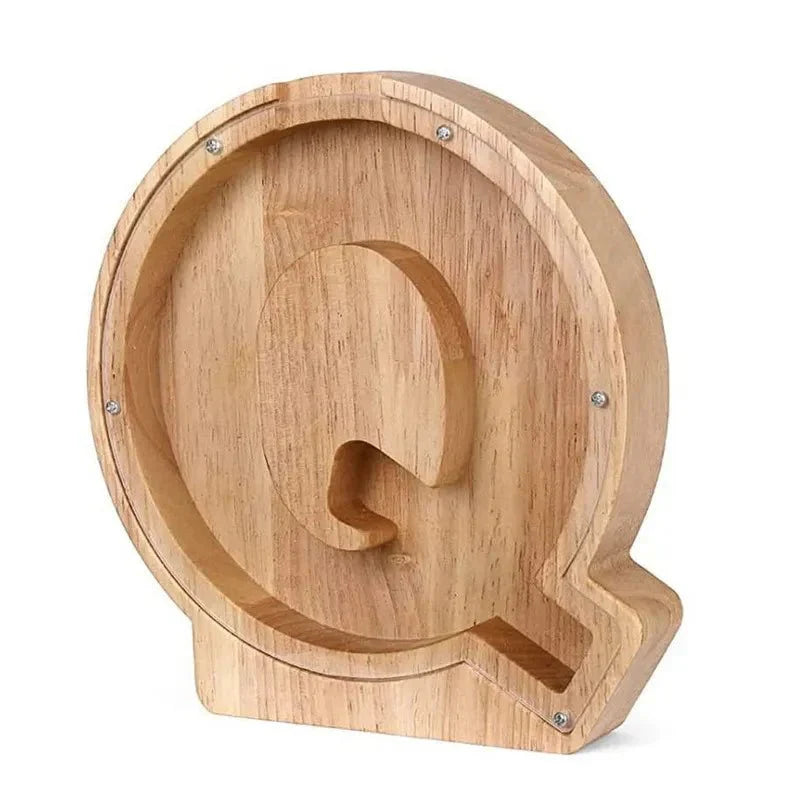Skorter | Wooden Alphabet Letters 'Initial' Piggy Bank