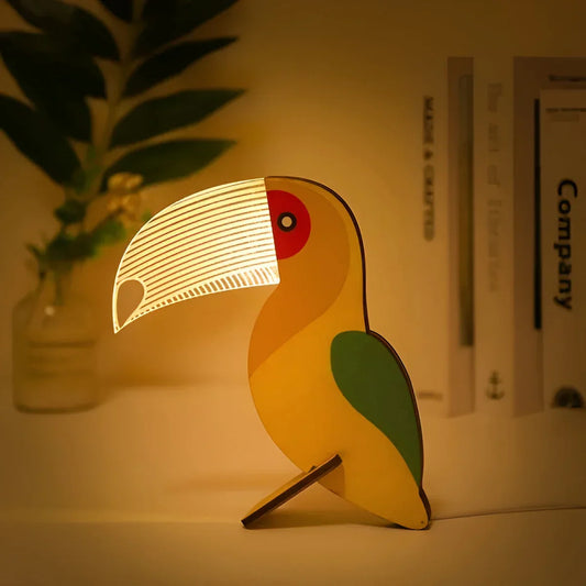 Skorter | Wooden Animal Table Lamp - WildGlow
