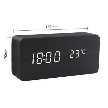 Skorter | Wooden LED Clock with Voice Control - EcoClock