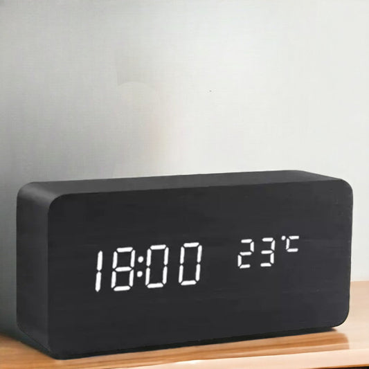 Skorter | Wooden LED Clock with Voice Control - EcoClock