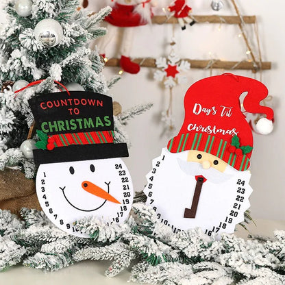 Skorter | Wooden Painted Christmas Countdown Calendar – Festive Christmas Home Decor & New Year Countdown Gift