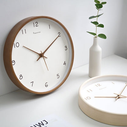 Skorter | WOODHAVEN – Solid Wood 10-Inch Silent Analogue Wall Clock