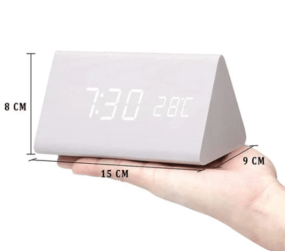 Skorter | AMBIWOOD – Voice-Controlled LED Clock with Minimalist Wooden Design