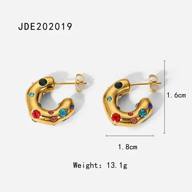 Skorter | 18K gold-plated hoops