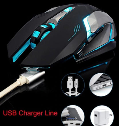 Skorter | Stealth 7 Wireless Silent LED Backlit USB Optical Gaming Mouse
