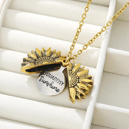 Skorter | You Are My Sunshine Best Gift Sunflower Pendant Necklaces