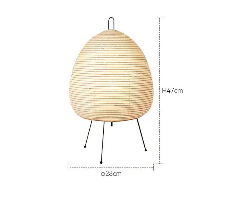 Skorter | Zenora – Rice paper table lamp in Japanese wabi-sabi design