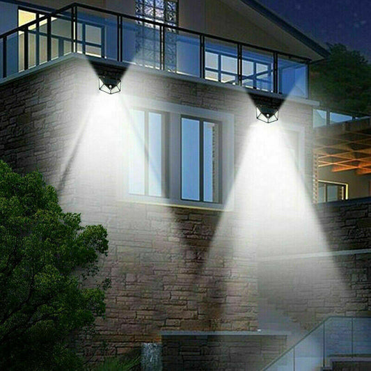 100 LED Solar Power Motion Sensor Wall Light