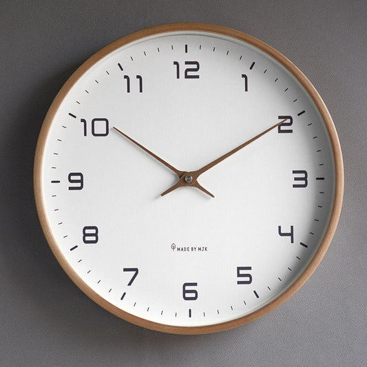 Minimalist Analogue Wall Décor Wooden Clock for Home