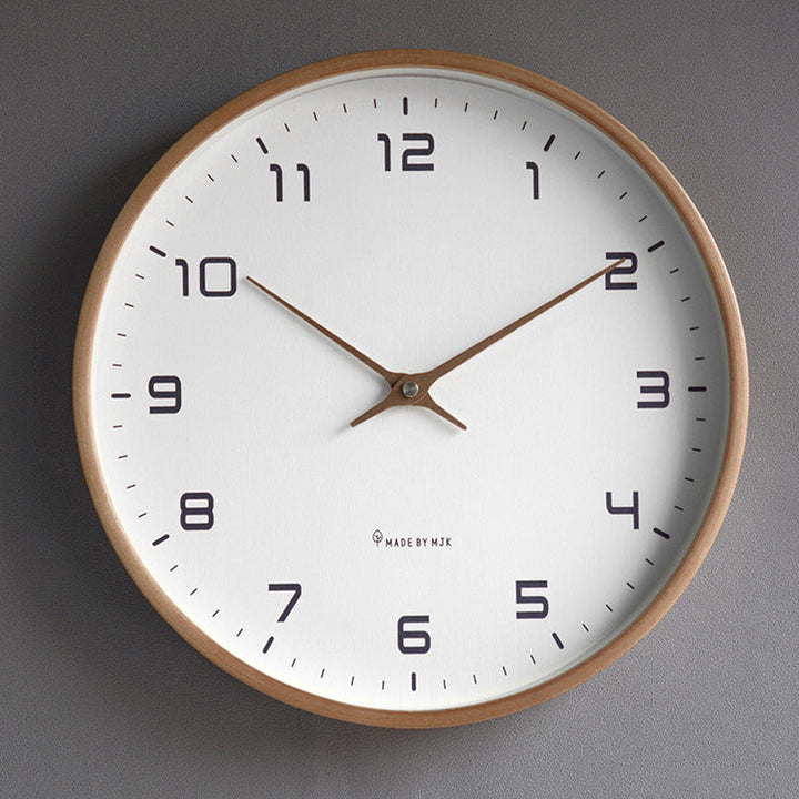 Minimalist Analogue Wall Décor Wooden Clock for Home