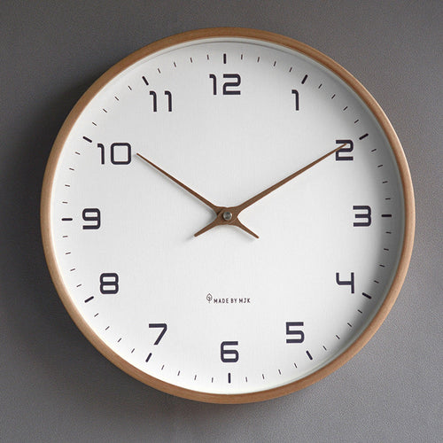 Minimalist Analogue Wall Décor Wooden Clock for Home
