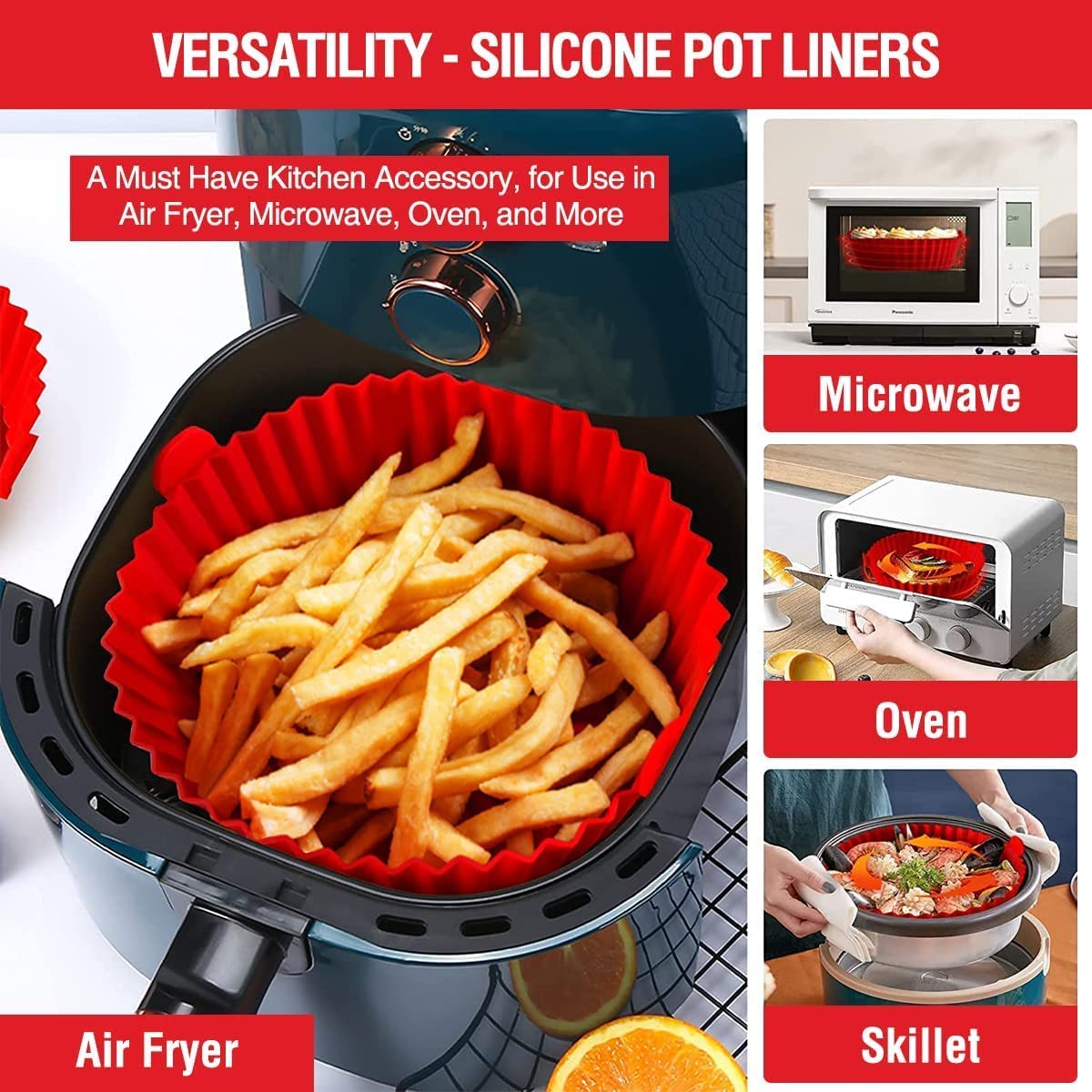 Silicone Air Fryer Tray [1+2 FREE] SKØRTER