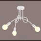 Retro Chandelier Wrought Iron LED Ceiling Lamp Black and White E27 Light Living Room Modern Decoration Home Lighting Fixture