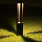Black Cylindrical Garden Outdoor Light with Solar Panel