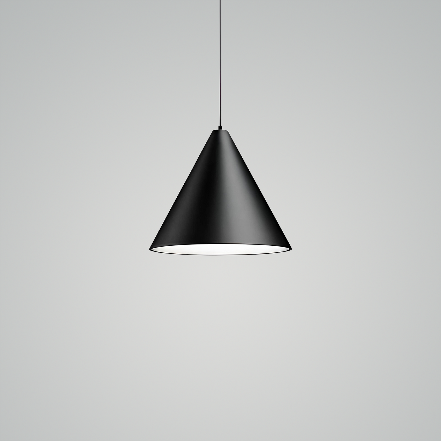 Sleek Noir Cone Pendant Light - String Light