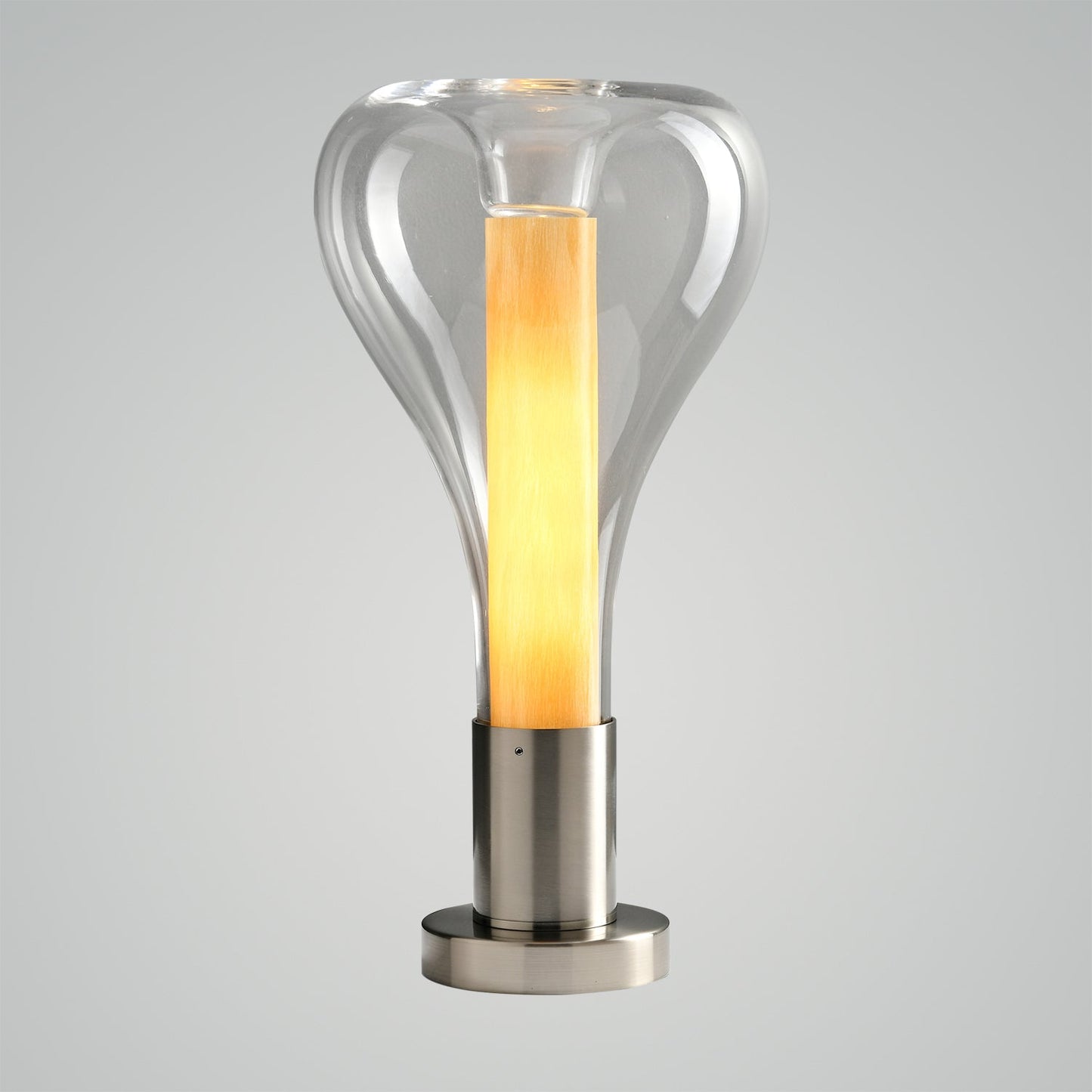 Round Translucent Wood Grain Glass Table Lamp - ERIS Table Lamp