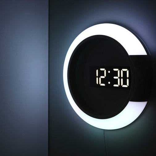 Multifunctional Led Lamp Wall Clock for Bedroom