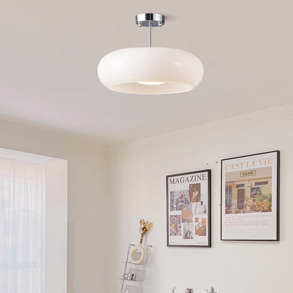 Amber Round Glass Ceiling Light