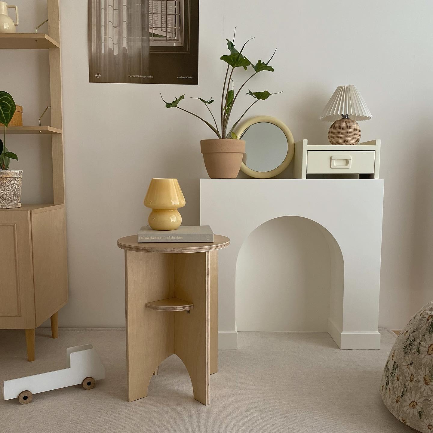 Rattan Pleated Built-in Battery Table lamp