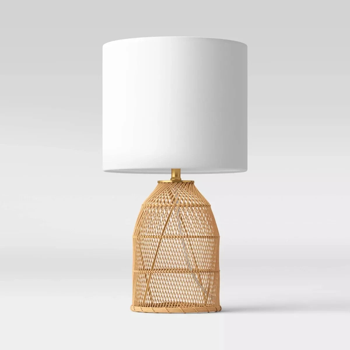 Woven Rattan Drum Lamp